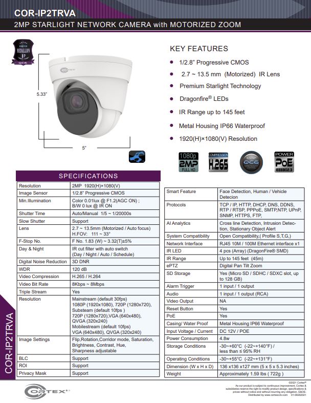 Medallion network camera,2MP Medallion network camera with 1920(H)×1080(V) resolution, this Medallion IP Turret Security Camera has with 2.7-13.5mm (Motorized Zoom)