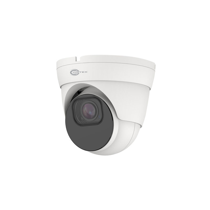 COR-IP8TRVA 8MP Cortex Medallion IP Infrared Turret Security Camera with Triple Stream, 8MP camera WDR, alarm trigger and 2.7-13.5mm Motorized Zoom auto focus