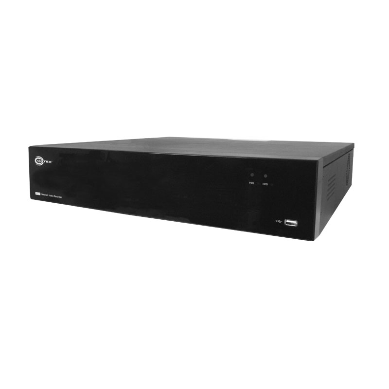 COR-IPN32-P32H8 Medallion 32CH 4K NVR H.265 and 32 POE from Cortex 4K Medallion Line of IP cameras and NVRs