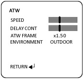 menu options for the OSD for IPS-553HD full size security camera