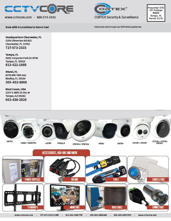 Cortex's wide range of tools, wire, connectors, power supplies, and many other cctv related accessories
