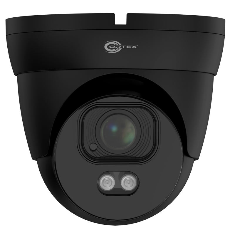 5MP Black Cortex Medallion ColorMAX IP Turret Dome Camera with 2.8-12mm ...