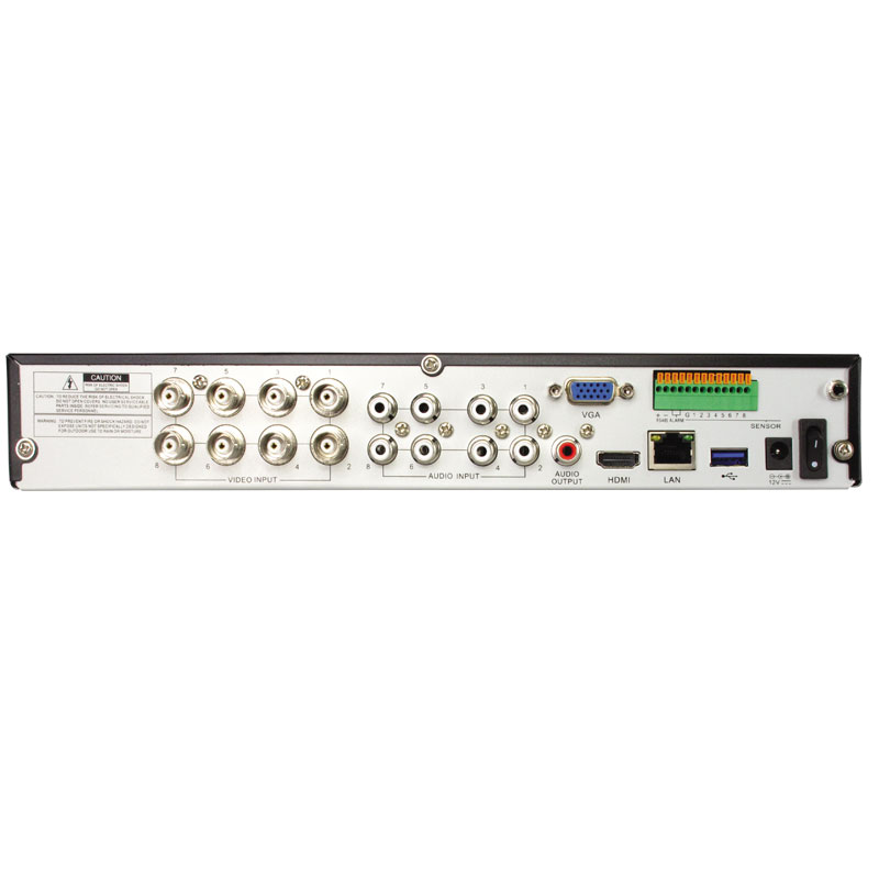 Medallion 8 Channel Surveillance DVR with 265.H 265.H resolution
