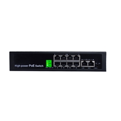 COR-POE8 8 Port 100M  PoE Ethernet Switch with Maximun power distance with CAT5 UTP; 100 meters
