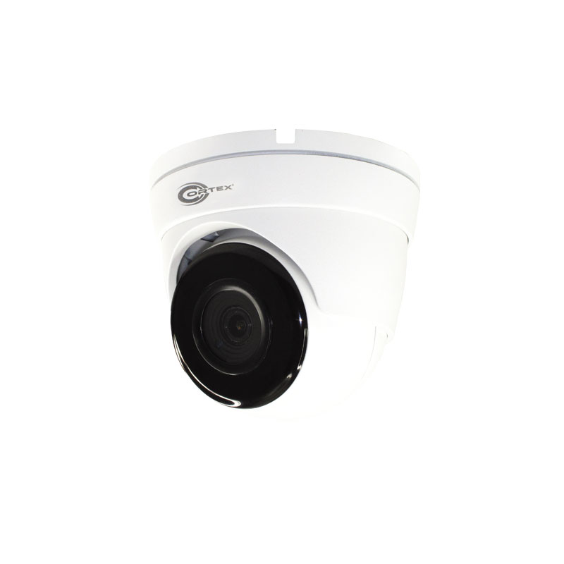 Three quarter view Front view Medallion 8MP IP white model camera Outdoor IR Turret Dome Network Camera with 2160p UHD resolution