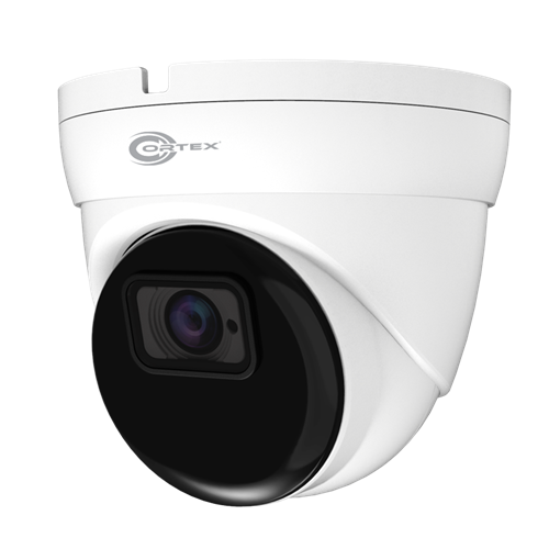 Three quarter view Front view Medallion 8MP IP white model camera Outdoor IR Turret Dome Network Camera with 2160p UHD resolution